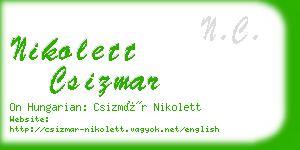 nikolett csizmar business card